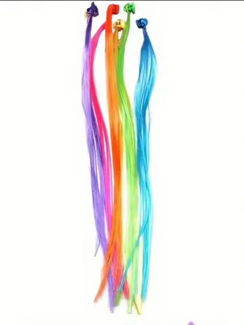 Rainbow Clip-In Hair Extensions - Multicolor Bright Strands